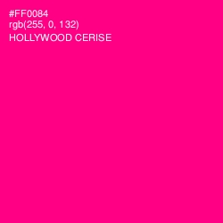 #FF0084 - Hollywood Cerise Color Image